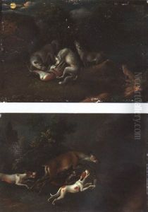 Wolfe Mit Erlegtem Wild by Wenzel Ignaz Prasch