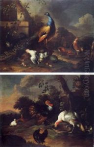 Oiseaux Dans Un Parc by Wenzel Ignaz Prasch
