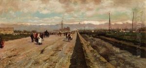 Vecchia Napoli, Via Argine A Ponticelli by Attilio Pratella