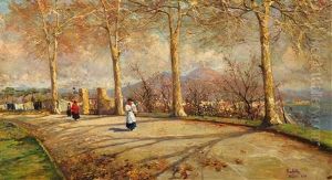 Veduta Autunnale Del Vesuvio by Attilio Pratella