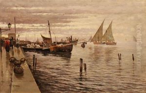 Harbor Scene Harbor Scene