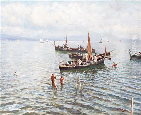 Fishing Boats In The Bay Of Naples - view 1