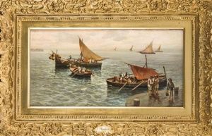Fischerboote An Der Mole