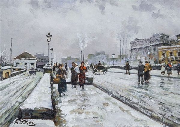Ponte Della Maddalena Sotto La Neve - view 1
