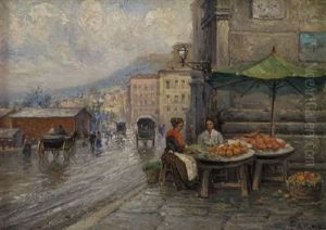 Venditrici Ambulanti by Attilio Pratella