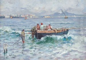 Napoli, Pescatori by Attilio Pratella