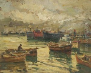 Marina Con Figura by Attilio Pratella