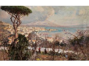 Der Golf Von Napoli Im Fruhling