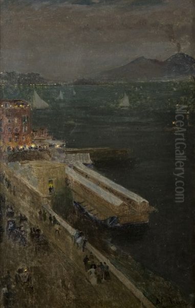 Il Golfo Di Napoli All"imbrunire - view 1