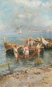 Pescatore A Napoli (fischer Bei Neapel) by Attilio Pratella
