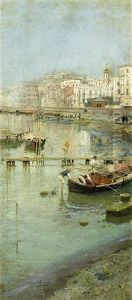 Neapel. Blick Vom Hafen Auf Die Stadt Mit Dem Capodimonte