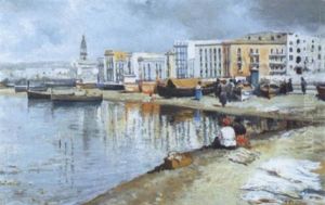 Napoli, In Riva Al Mare by Attilio Pratella