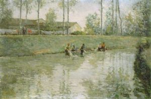 Lavandaie Al Torrente by Attilio Pratella