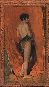 A Partially Draped Female Nude A Partially Draped Female Nude
