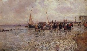 Ritorno Dalla Pesca A Mergellina by Attilio Pratella
