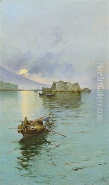 Barche Con Pescatori A Castel Dell'ovo - view 1