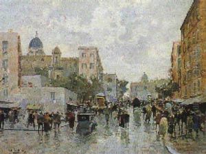 Passeggio In Citta by Attilio Pratella