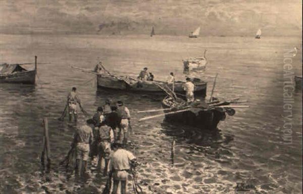 Pescatori Che Puliscono Le Reti - view 1
