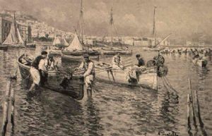 Marina Napoletana Con Barche E Pescatori Marina Napoletana Con Barche E Pescatori