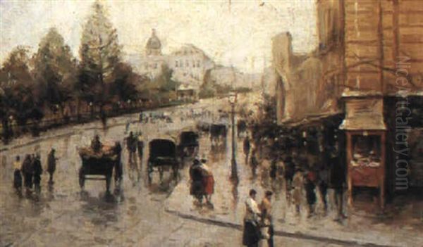 A Street Scene In Naples - view 1