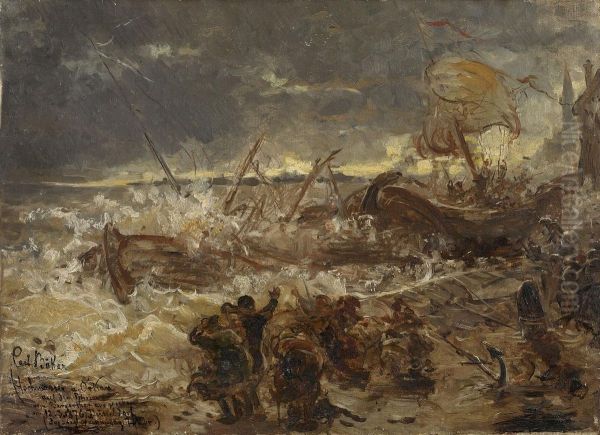Hochwasser Und Orkan Auf Dem Rhein - view 1