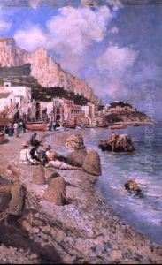 Harbour View, Capri by Attilio Pratella