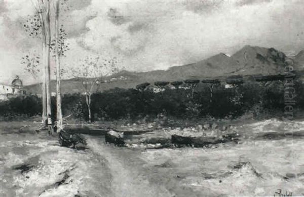 Drover With Cattle In A Landscape - view 1