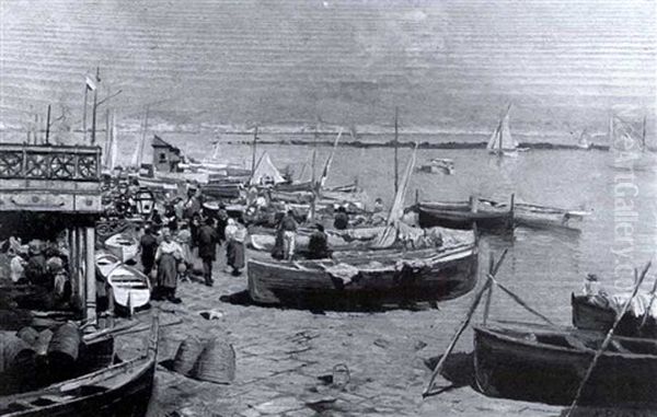 Boats At Dock, Bay Of Naples - view 1