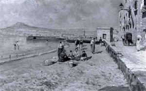Picnic Scene, Bay Of Naples by Attilio Pratella
