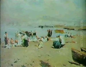 Bagnanti Nel Golfo Di Napoli