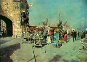 Wochenmarkt In Neapel by Attilio Pratella