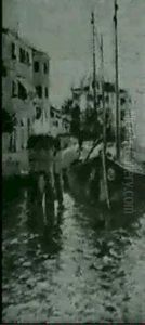 Attracco A Venezia by Attilio Pratella