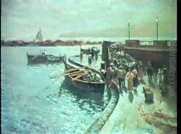 Fisherfolk On A Quay - view 1