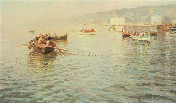Fishing Vessels Off A Coast - view 1