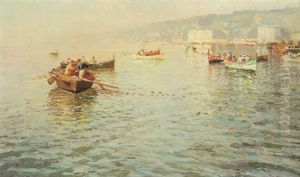 Fishing Vessels Off A Coast