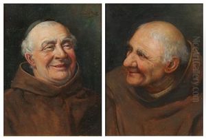 Portraits Of Smiling Monk (+ Another; Pair)