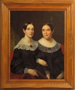 Portrait Of Two Sisters by Henry Cheever(s) Pratt