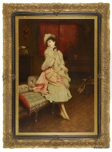 Lady With A Fan by Hilton Lark Pratt