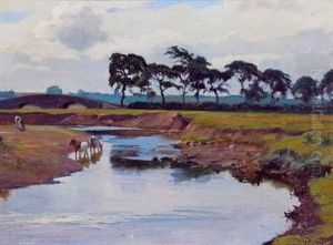 Cattle Watering by William M. Pratt