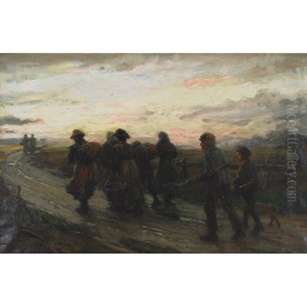 Fisherfolk At Night On Route To The Sea - view 1