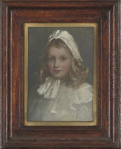 Portrait Of Muriel Calder In A White Dress And Bonnet (+ Another; 2 Works)