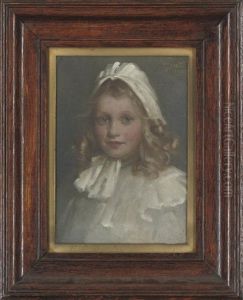 Portrait Of Muriel Calder, In A White Dress And Bonnet (+ Another, Photographic Reproduction; 2 Works)