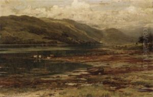 Cattle Watering By An Estuary
