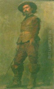 Portrait Of A Roundhead Officer by William M. Pratt