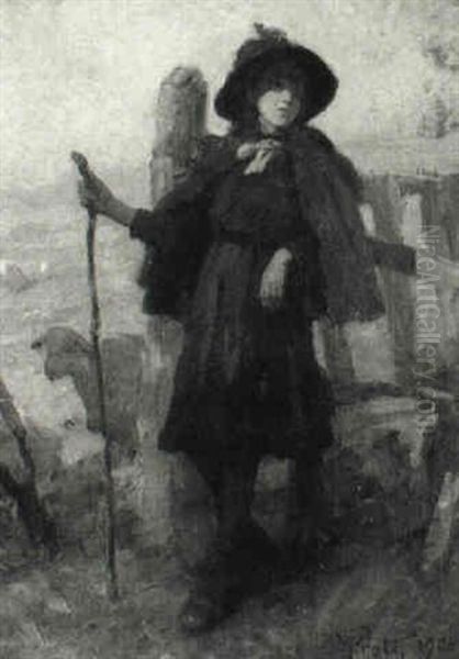 A Young Shepherdess - view 1