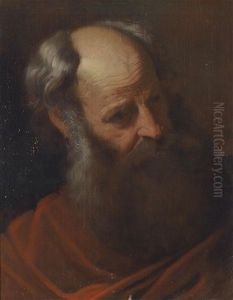 Der Kopf Eines Bartigen Mannes by Francisco Preciado De La Vega