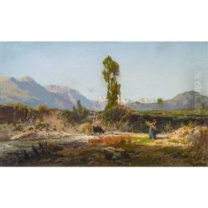 Piana Del Vedeggio Con Contadina Piana Del Vedeggio Con Contadina