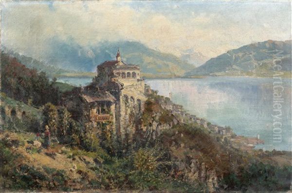 Blick Auf Morcote Am Luganer See - view 1
