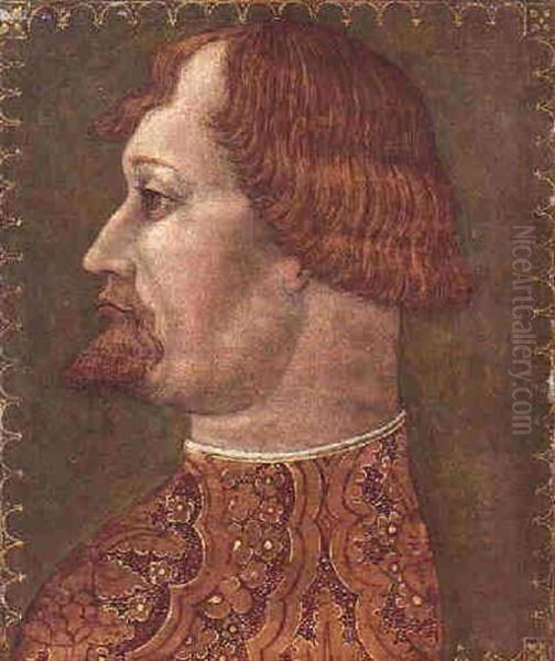 Portrait Of A Bearded Nobleman (gian Galeazzo Visconti, Duke Of Milan?) In Profile Wearing A Tunic - view 1