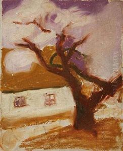 A Tree In Blossom - Study by Vojtech Adalbert Preissig